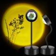 thumbnail image 1 of Sunset Lamp, 360 Degree Rotation Sunset Projection Lamp LED Night Light, USB Floor Stand Sunset Light FYBTO tic Gift for Home Decor Party Living Room Bedroom Photo, 1 of 5