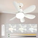 thumbnail image 1 of 52cm Quiet Ceiling Fan with Light and Remote Control, 40W Ceiling Fan Lamp with E27 Socket, Living Room, 3 Speeds, 6 Blades, 1 of 5
