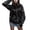 Black, variant on Bibifish Womens Hoodies Star Print Pattern Zip Up Long Sleeve Hoodies With Side Pockets Casual Loose Fit Lightweight Spring Fall Trendy Outerwear