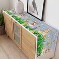 thumbnail image 4 of Easter Bunny Table Runner - 108 Inch Long, Kitchen Dining Table Runner Dresser Scarves, Spring Easter Eggs Chicken Blue Wood Farmhouse Decor for Coffee Tables Wedding Party Banquet, 4 of 8