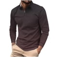 thumbnail image 2 of Blusa y camisa de manga larga con cuello vuelto para hombre, informal, con cuello vuelto, estampado, para fitness, deportiva, de manga larga, de poliéster, 2 of 5