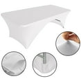 thumbnail image 5 of Eurmax USA Spandex Table Cover Fitted 30+ Colors Polyester Tablecloth，8 ft Table Cover Open Back, 5 of 5
