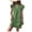 Mint Green, variant on Horkkom Sundresses for Women V Neck Short Sleeve Loose Mini Dresses Summer Casual Holiday Beach Dresses L