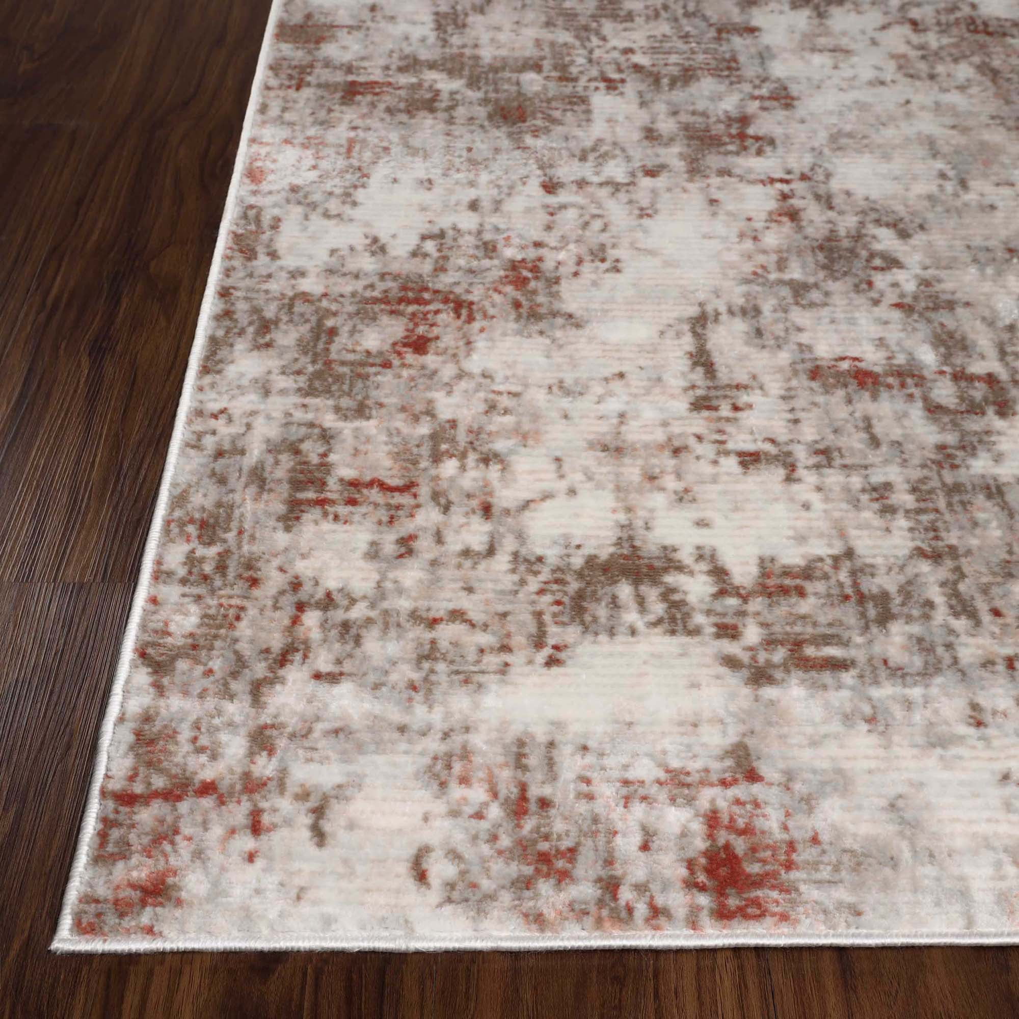 Superior Euphemia Distressed Modern Indoor Area Rug, 7' 6" x 9' 6", Rust