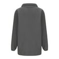 thumbnail image 6 of Juebong Womens Coat Casual Snap Button Fleece Jacket Long Sleeve Oversized Fuzzy Outerwear Warm Winter Outwear with Pockets Gray,M, 6 of 8