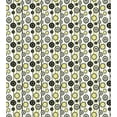 thumbnail image 3 of Abstract Duvet Cover Set, Circular Flower Petals Dots on Minimal Vertical Striped Background, Decorative 2 Piece Bedding Set with 1 Pillow Shams, Twin Size, Charcoal Grey and Yellow, by Ambesonne, 3 of 3