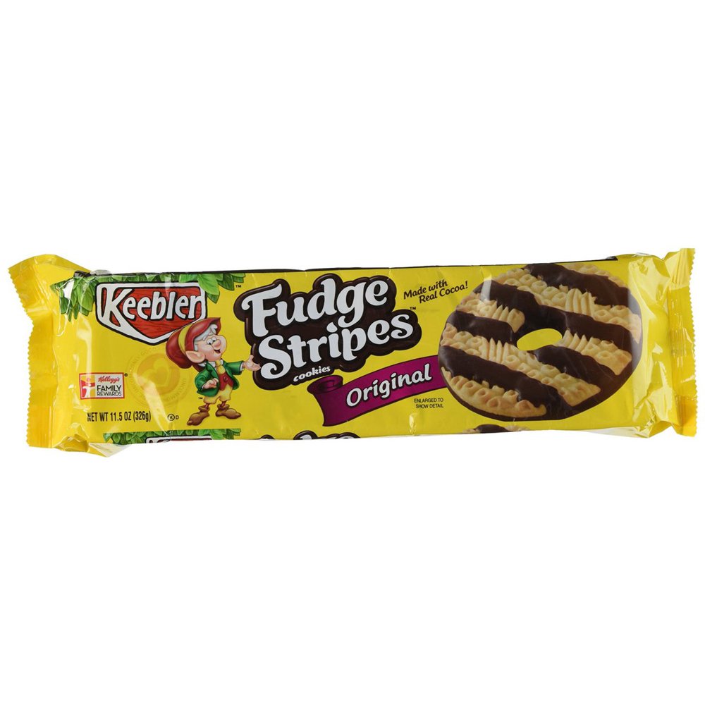 12 PACKS Keebler Fudge Shoppe Fudge Stripe Cookies, 11.5Ounces