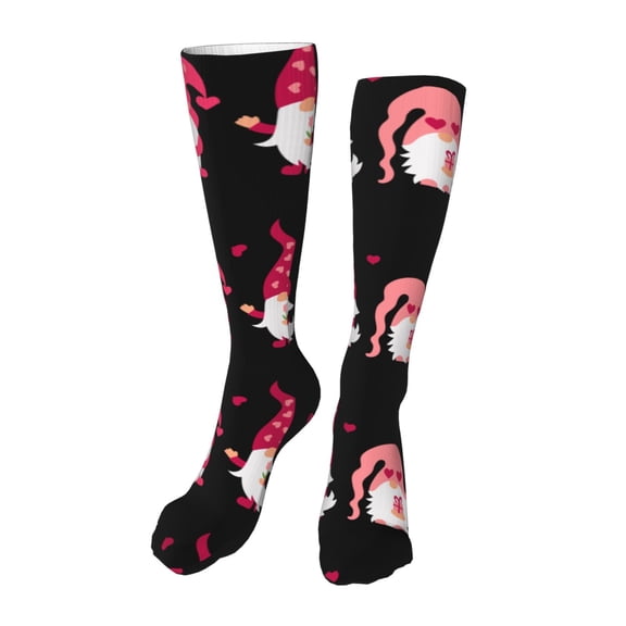 JUNZAN Fun Novelty Knee Warmer High Socks Love You Mom Design