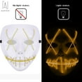 thumbnail image 2 of Gustave Scary Halloween LED Mask EL Grow Mask 3 Lighting Modes LED Light UP Creepy Face Mask for Halloween Costume Cosplay Party "Yellow", 2 of 13