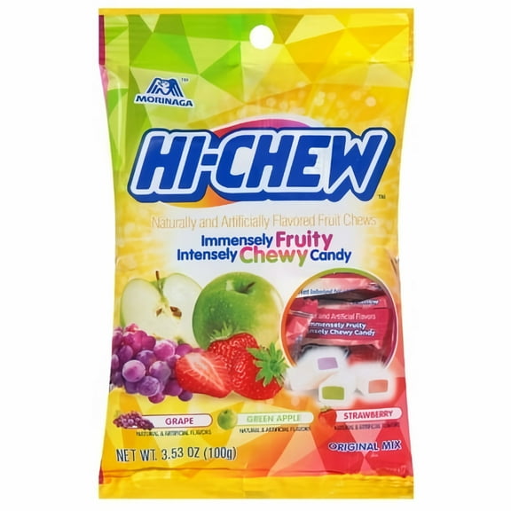 Hi-Chew Fruit Chews Regular Mix 3.53 oz Bag (Pack of 20)