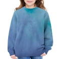 thumbnail image 5 of Mercatoo Teen Girls Tie Dye Crew Neck Sweatshirts Cute Cotton Pullover Sweatshirts Kids Long Sleeve Gradient Color Sweater, 5 of 7