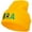 Yellow, variant on Brazil BRA Flag Embroidered Long Beanie - Yellow OSFM