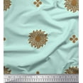 thumbnail image 1 of Soimoi Moss Georgette Fabric Flower Artistic Print Fabric by The Yard 42 Inch Wide, 1 of 3