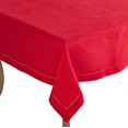 thumbnail image 2 of SARO 6301.R60S 60 in. Square Classic Hemstitch Border Tablecloth  Red, 2 of 4