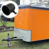 LABSERRON 2Pcs Sturdy Trailer Hitch Cap For Outdoor Use And Travel With Round Shape Black Plastic