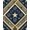 Navy Blue Gold White, Pattern 2, variant on ODIKA Gridiron Cave Pennant Border Athletic Bold Football Vintage Lone Playful for Dorm Room, Small Living Apartment, Stain Resistant Low Profile