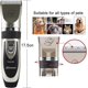 thumbnail image 5 of Professional Dog Cat Clipper Pet Clipper ,Ceramic Blades Rechargeable Wire with 4 Adaptable Combs, 5 of 5
