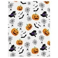 thumbnail image 3 of Halloween Blanket Happy Halloween 130*150 Soft Throw Blanket - Halloweens Themed Gift with Trick or Treat Pumkin Ghost Witch Black Cat Spider Bat Skull, 3 of 7