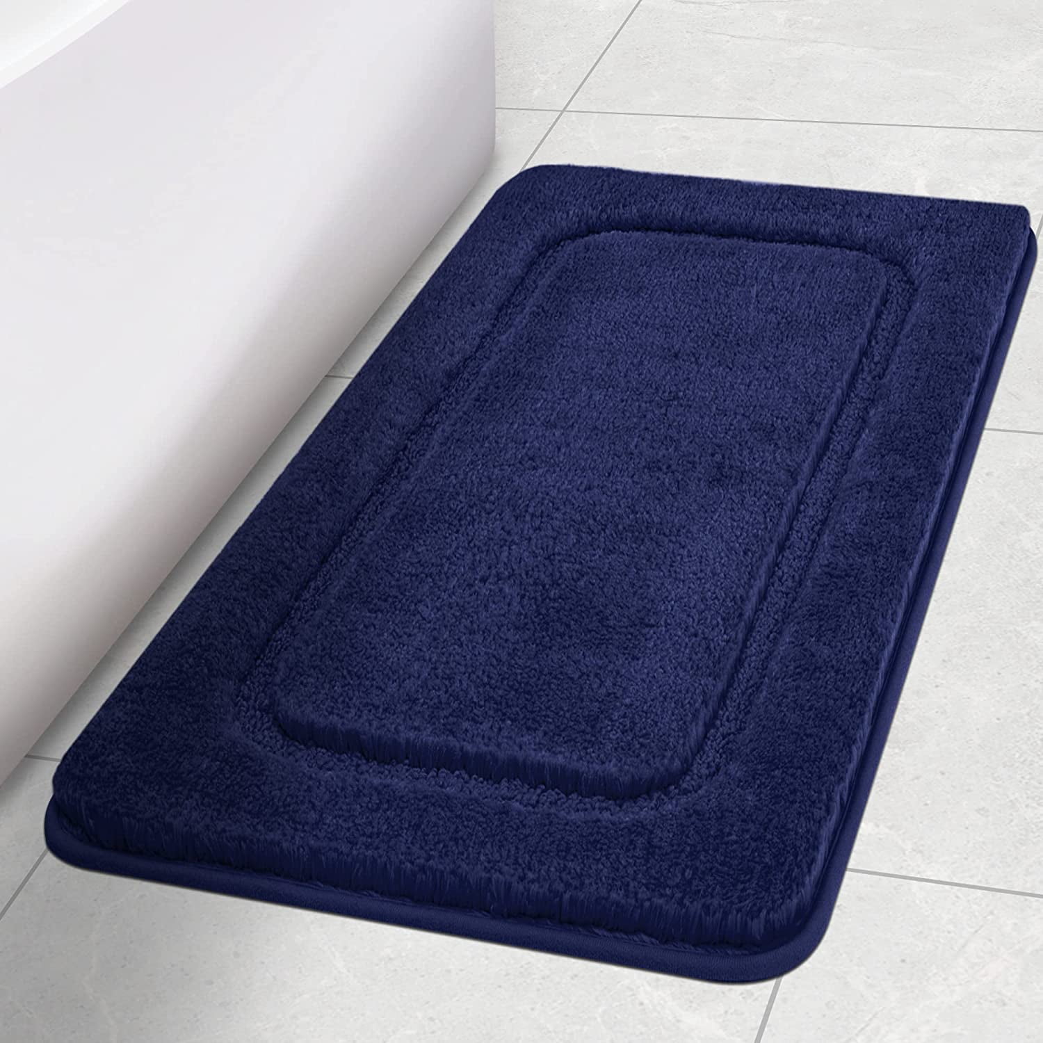 Fashion Plush Nonslip Soft Heart Mat Flannel Carpet Memory Foam Bath Rug 