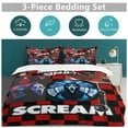 thumbnail image 5 of Ghostface 3 Piece Bedding Set Cartoon Comforter Set Cute Duvet Cover Sets Super Soft Aldult Bedding Set Kids Bedroom Gifts,1 Duvet Cover with 2 Pillowcases 102"x90", 5 of 8