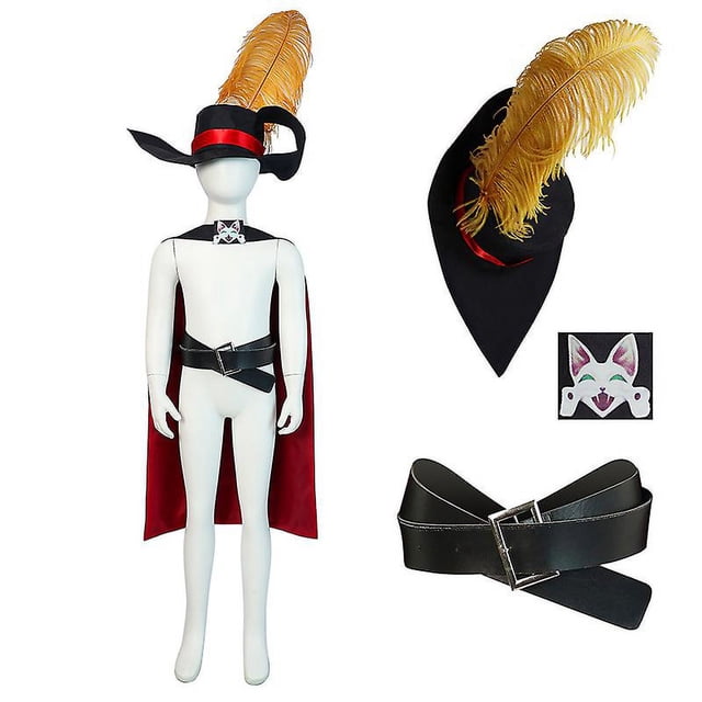Halloween 2023 nuevo gato con botas del último deseo Kitty disfraz de Cosplay para niños capa para niños sombrero trajes con cinturón disfraz de Halloween para adultos