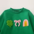 thumbnail image 4 of Staki St Patricks Day Baby Girl Outfit Charmer Long Sleeve Shamrock Sweatshirt Romper Newborn Fall Clothes St Patricks Day Baby Girl Jumpsuits 0-12Y(Green,6-9 Months), 4 of 9