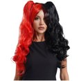 thumbnail image 3 of Peluca sintética multicolor de rizado largo para mujer, pelo humano de estilo cómic de Lolita, peluca de Cosplay de roles de Anime japonés con coletas con Clip, 3 of 5