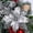 Sliver, variant on 6 pcs Christmas Poinsettia Flower, Glitter Poinsettia Tree Ornaments, Champagne Artificial Flower Decorating Wreath Garland, Great for Wedding Holiday and Home Decor
