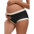 thumbnail image 4 of INSPIRE CHIC Women's Maternity Full Coverage Briefs Plus Size High Waisted Elasticity Invisible Panties S Black, 4 of 4