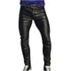 thumbnail image 2 of Pantalones largos para hombre, estilo punk, retro, gótico, casual, de cuero, de color liso, 2 of 6