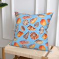 thumbnail image 6 of Throw Pillow Covers, Conch Shell Print Soft Square Pillow Cases with Invisible Zipper for Couch Bed Sofa, Farmhouse Fall Home Decor 16"x16", 6 of 7