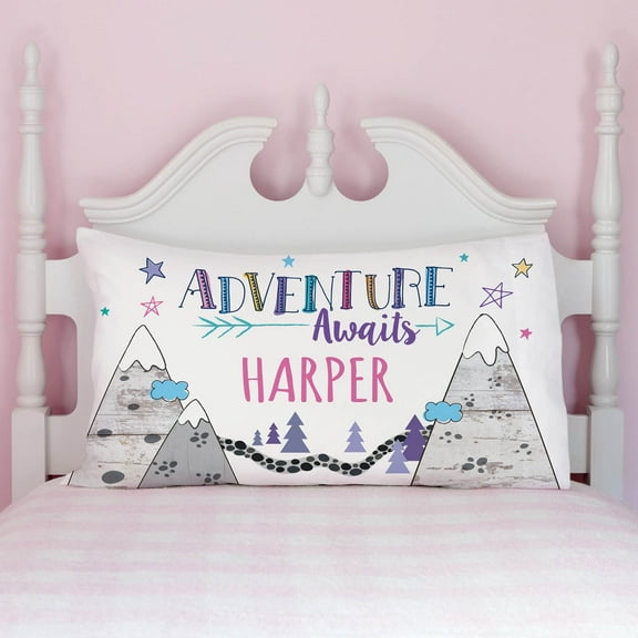 Adventure Awaits Pastel Pillowcase