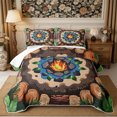 thumbnail image 2 of Manfei Camping Campfire Bed Spread Queen 3pcs,Adventure Theme Queen Coverlet Set,1 Quilt and 2 Pillowcases, 2 of 7