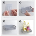 thumbnail image 4 of OULII 2Set Bathroom Shower Shelves Grey Hollow Out Design for Home Use, 4 of 6