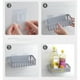 thumbnail image 4 of 1 estante de almacenamiento para baño, de plástico, sin agujeros ni marcas, para pared, para el baño (gris claro), 4 of 7
