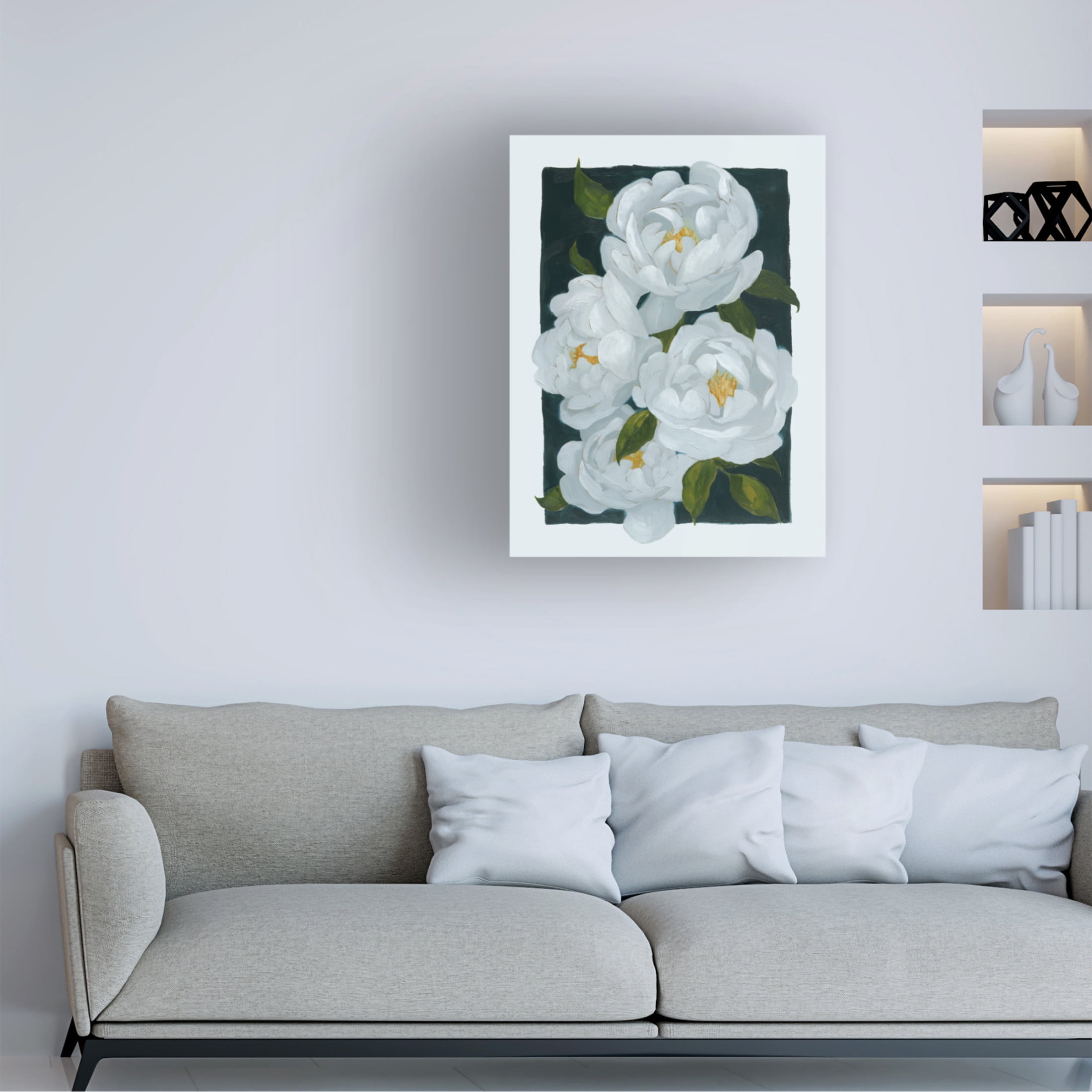 Trademark Fine Art Grace Popp  Peony Window Pane I Canvas Wall Art