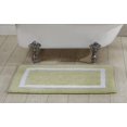 thumbnail image 1 of Better Trends - Alfombrillas De Baño 100 % Algodón, Color Salvia Y Blanco, Reversibles, Absorbentes Y Lavables A Máquina, Para Baño, Ducha Y Lavabo, 24.0 X 39.8 In, 1 of 5