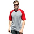 thumbnail image 1 of BlueGeneration Adult Color Block Wicking T - Red Large Solid, 1 of 1