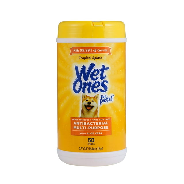 Toallitas húmedas para mascotas, multiusos, con aloe vera, 50 unidades