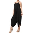 thumbnail image 2 of J. METHOD Women's Sleeveless Spaghetti Strap Loose Fit Harem Pants Comfy Jumpsuit NEWJS03 Black M, 2 of 6