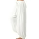 thumbnail image 5 of Qarigey Pantalones deportivos de pierna ancha para descansar, pantalones deportivos de talla grande para correr, ropa de playa para mujer, Blanco 3XL 2Conjunto, 5 of 6