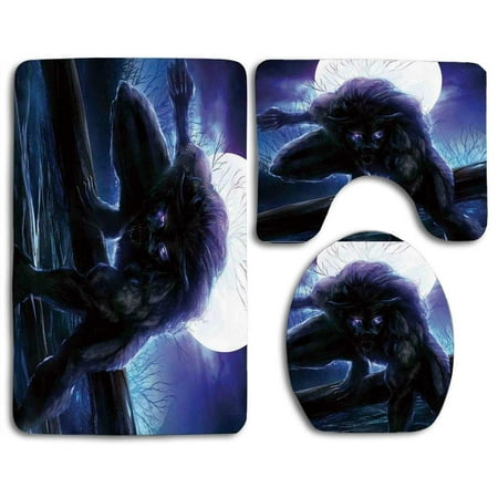 JSDART Fantasy World Surreal Werewolf Electric Eyes in Full Moon ...