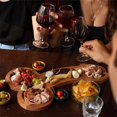 thumbnail image 4 of Plato de madera JM para aperitivos y embutidos con forma novedosa, 4 of 5