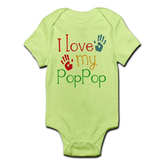 CafePress - I Love Poppop Infant Bodysuit - Baby Light Bodysuit