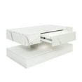 thumbnail image 6 of Noble House Nadia 39.4" LED Coffee Table, RGB Remote Lighting, Drawer Storage, Wooden Living Room Furniture, White, 6 of 10