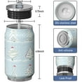 thumbnail image 3 of 12 Oz Christmas Coffee Travel Mug with Lid, Double Wall Vacuum Reusable Stainless Steel Water Bottle Leak Proof Insulated Hot Cold Coffee Cup Gift for Women Mens(1pcs), 3 of 5