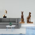 thumbnail image 2 of Escultura de nota musical, estatua de gato, sujetalibros, figura de escritorio, adorno de mesa, elaborado con resina, adecuado para la decoración del, 2 of 8