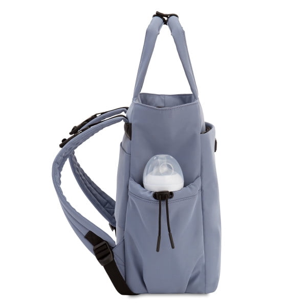 NoJo Diaper Bag Tote and Backpack For Parents, 8 Pockets - Blue Bell