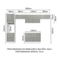 thumbnail image 3 of Cocina Modular Completa Madesa Lux 340cm BG 01, 3 of 5