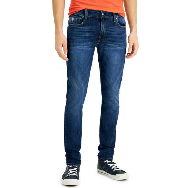 Dwaal Draai vast Stationair Guess Men's Smart Guess Skinny-Fit Jeans in Olvera Wash Blue-32/32 -  Walmart.com